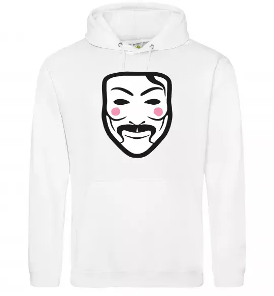 Чоловіча толстовка (худі) Анонімус Білий фото