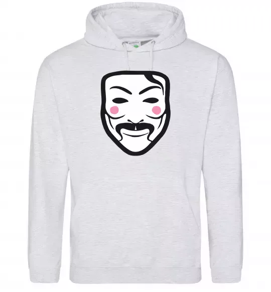 Жіноча толстовка (худі) Анонімус Сірий меланж фото