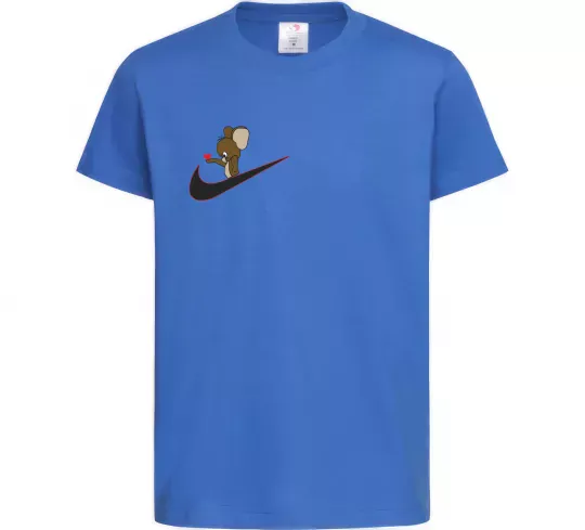 Дитяча футболка Джері парна ВИШИВКА Яскраво-синій фото