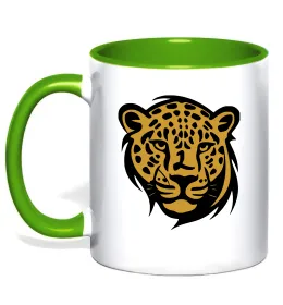 Чашка з кольоровою ручкою Just pig Блакитний фото