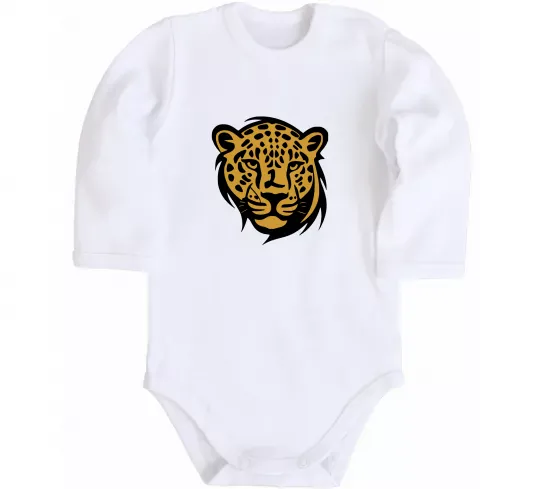 Дитячий бодік Леопард Білий фото