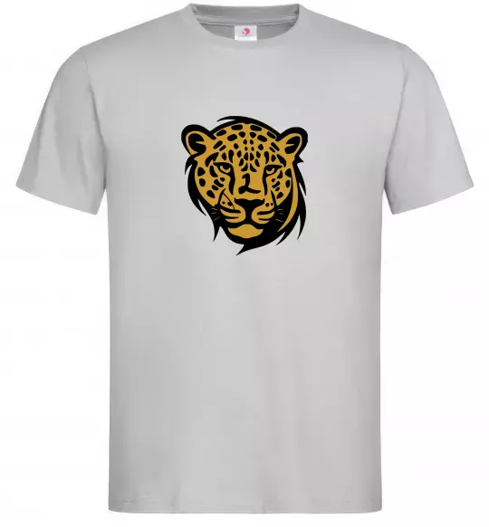 Мужская футболка Леопард Серый фото