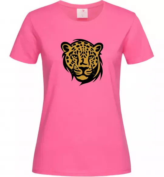 Женская футболка Леопард Ярко-розовый фото
