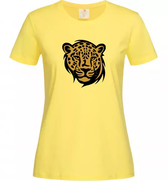 Женская футболка Леопард Лимонный фото