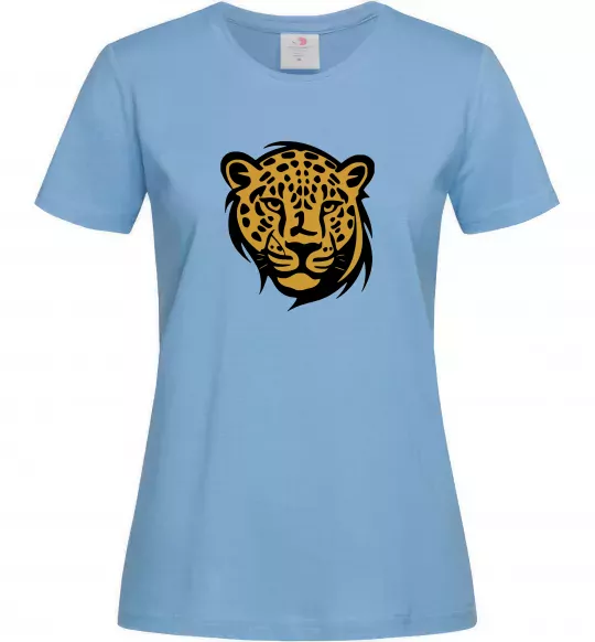 Женская футболка Леопард Голубой фото