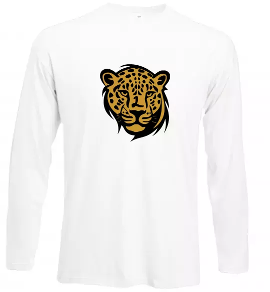 Лонгслив Леопард Белый фото