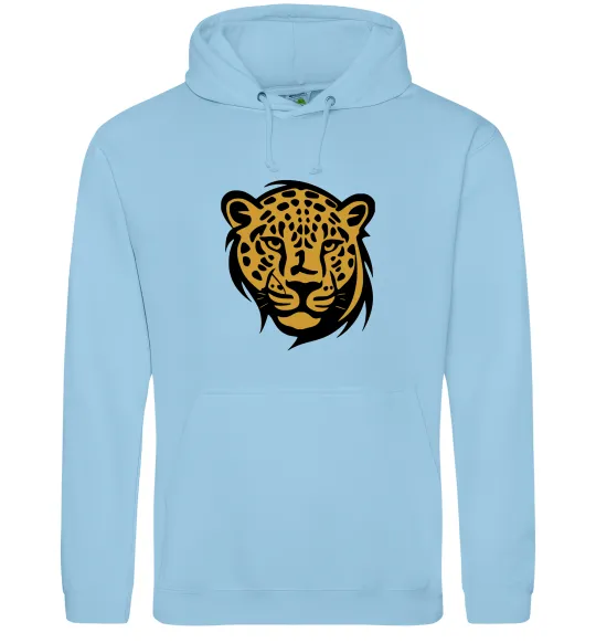 Женская толстовка (худи) Леопард Голубой фото