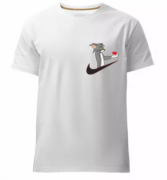 Мужская премиум футболка Том парна ВИШИВКА Белый фото