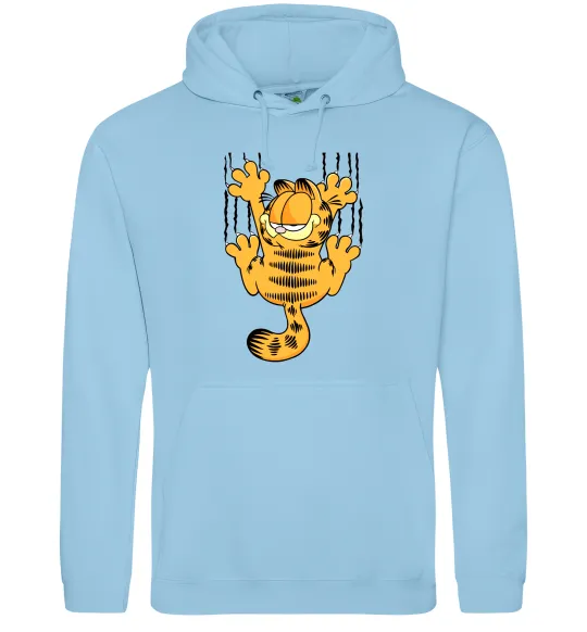 Мужская толстовка (худи) Гарфілд Голубой фото