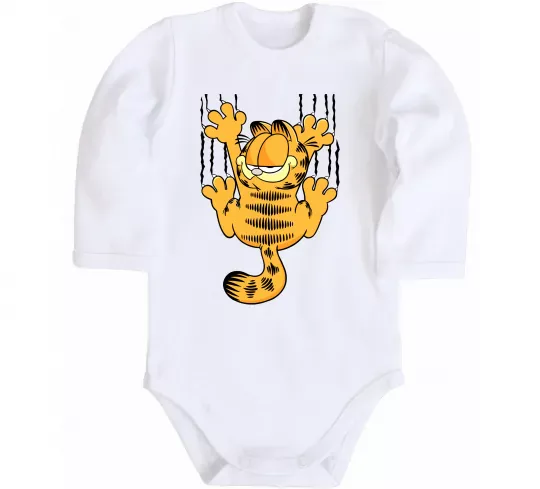 Дитячий бодік Гарфілд Білий фото