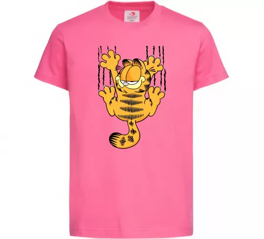 Детская футболка Гарфілд Ярко-розовый фото