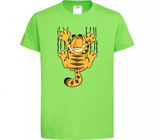 Детская футболка Гарфілд Лаймовый фото
