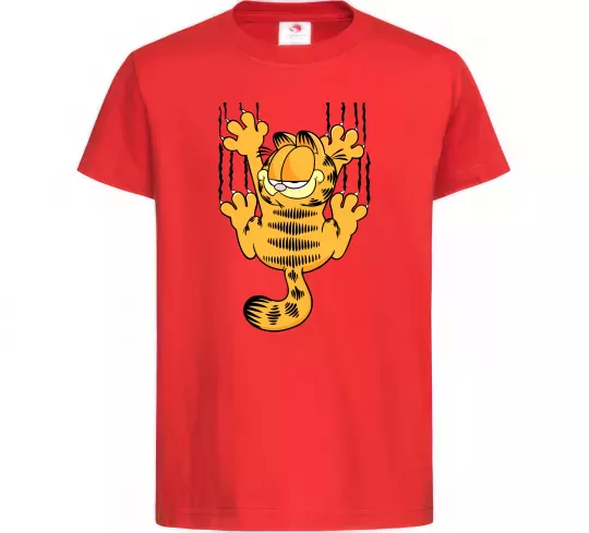 Детская футболка Гарфілд Красный фото