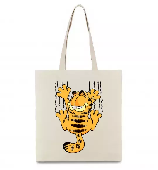 Еко-сумка Гарфілд Бежевий фото