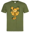 Чоловіча футболка Гарфілд Оливковий фото