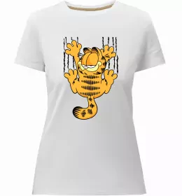 Женская премиум футболка Hello kitty in caps Белый фото