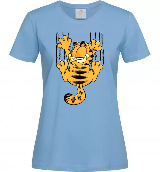 Женская футболка Гарфілд Голубой фото