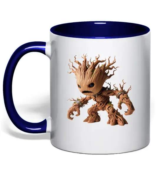 Чашка з кольоровою ручкою Злий Грут Глибокий темно-синій фото