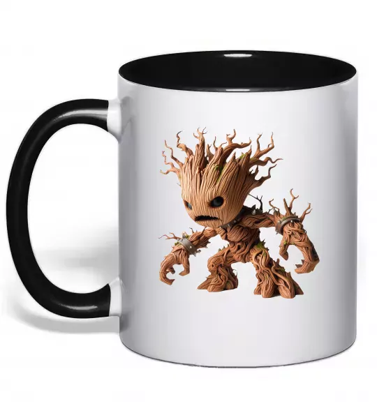 Чашка з кольоровою ручкою Злий Грут Чорний фото