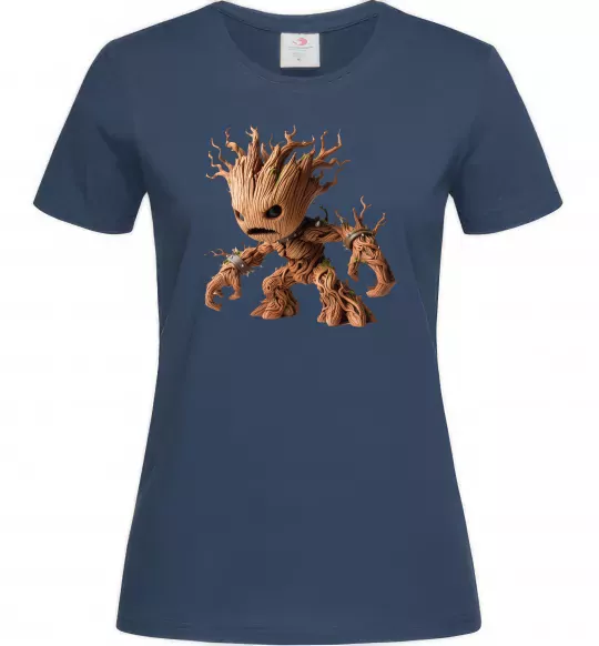 Жіноча футболка Злий Грут Темно-синій фото