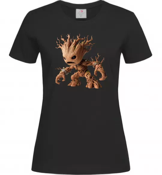 Жіноча футболка Злий Грут Чорний фото