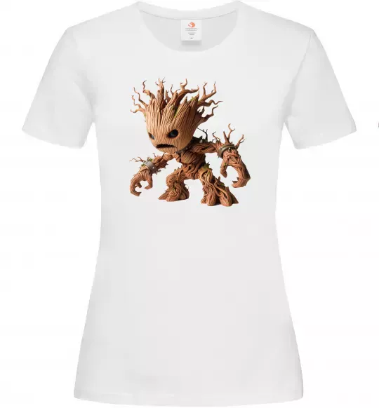 Жіноча футболка Злий Грут Білий фото