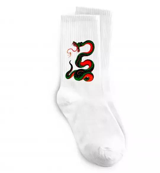 Шкарпетки Змія Білий фото