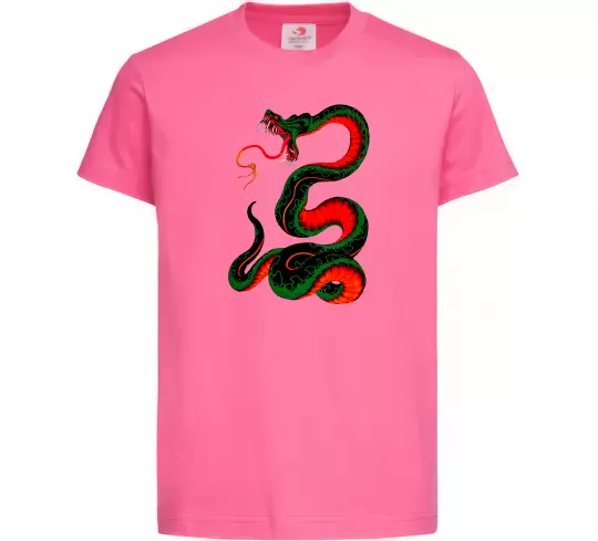 Дитяча футболка Змія Яскраво-рожевий фото