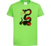 Дитяча футболка Змія Лаймовий фото