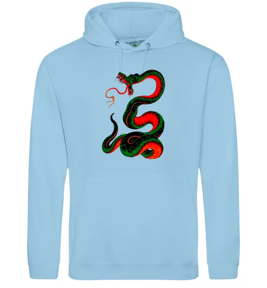 Женская толстовка (худи) Змія Голубой фото