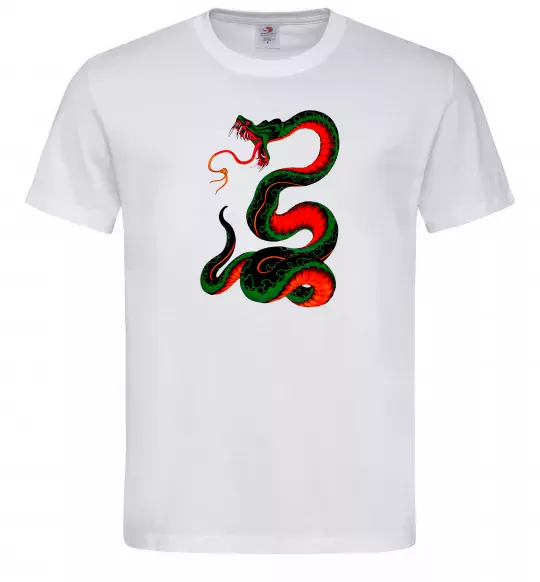 Мужская футболка Змія Белый фото