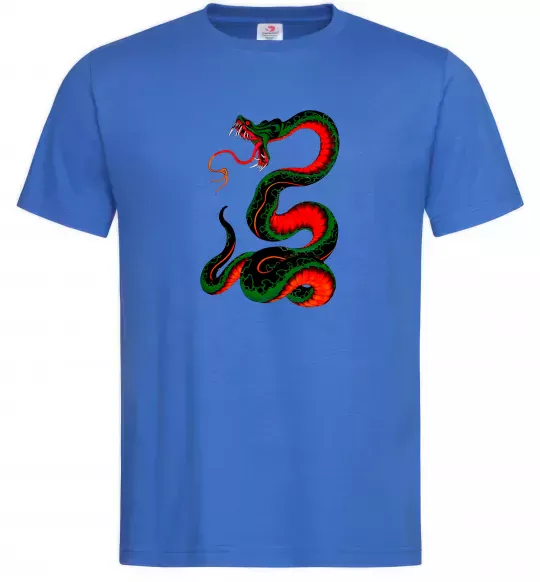 Мужская футболка Змія Ярко-синий фото