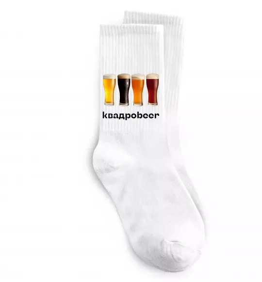 Шкарпетки Квадроbeer Білий фото