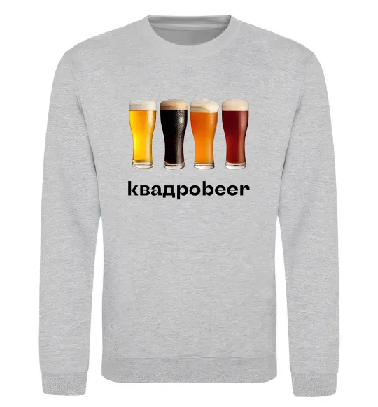 Світшот Квадроbeer Сірий меланж фото