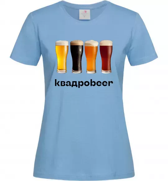 Женская футболка Квадроbeer Голубой фото