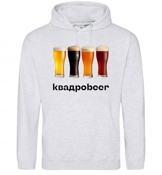 Жіноча толстовка (худі) Квадроbeer Сірий меланж фото