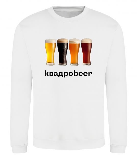 Світшот Квадроbeer Білий фото