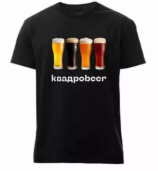 Мужская премиум футболка Квадроbeer Черный фото