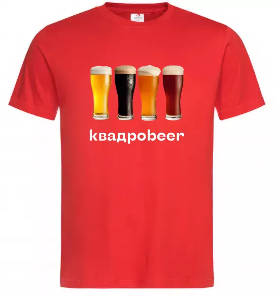 Мужская футболка Квадроbeer Красный фото