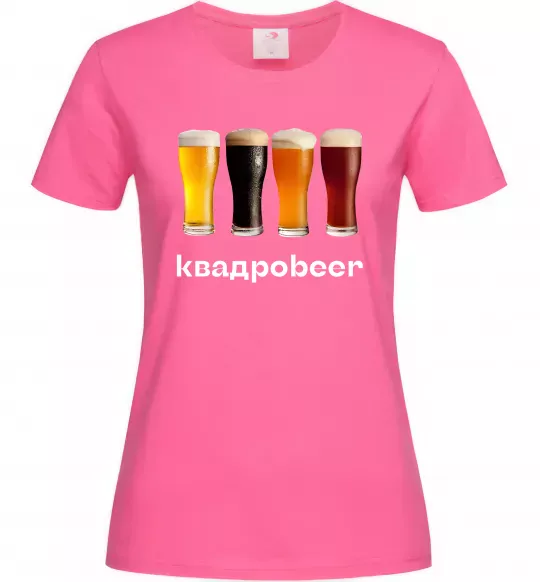 Женская футболка Квадроbeer Ярко-розовый фото