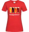 Женская футболка Квадроbeer Красный фото