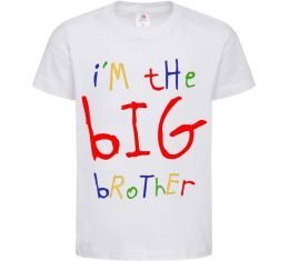 Дитяча футболка I am the big brother, колір - білий, розмір - 3-4 роки Дитяча футболка I am the big brother, колір - білий, розмір - 3-4 роки