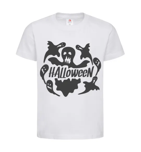 Детская футболка Halloween ghosts, колір - білий, розмір - 12-13 років Белый фото