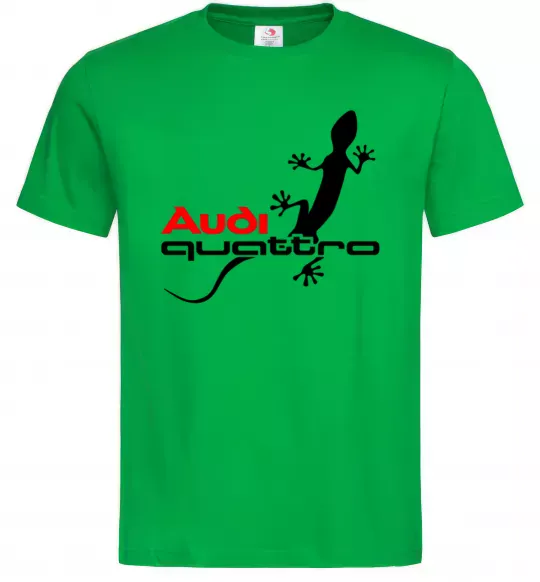 Чоловіча футболка Quattro, колір - зелений, розмір - L Зелений фото