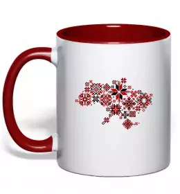 Чашка с цветной ручкой Я українка і я цим пишаюсь Зеленый фото