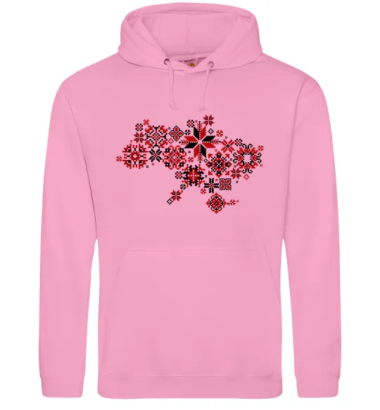 Жіноча толстовка (худі) Україна карта Рожевий фото