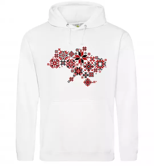 Женская толстовка (худи) Україна карта Белый фото