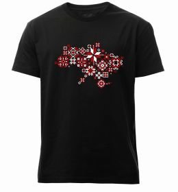 Мужская премиум футболка Україна карта