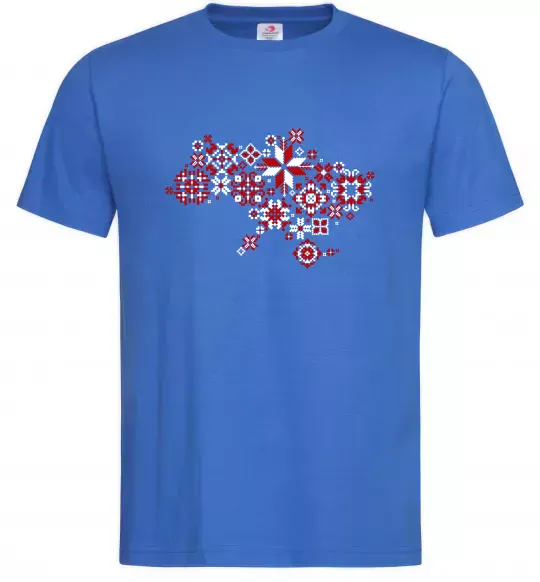 Мужская футболка Україна карта Ярко-синий фото