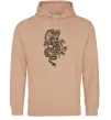 Женская толстовка (худи) Китайський дракон Песочный фото
